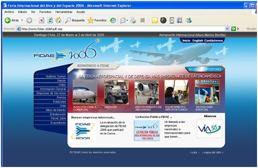 RFASoft_Sitio Web FIDAE 2006. FIDAE
