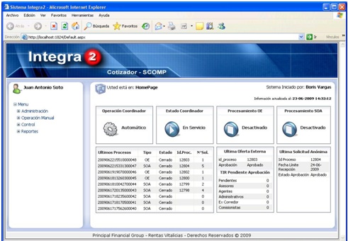 RFASoft_Sistema Integra2. Principal Financial Group